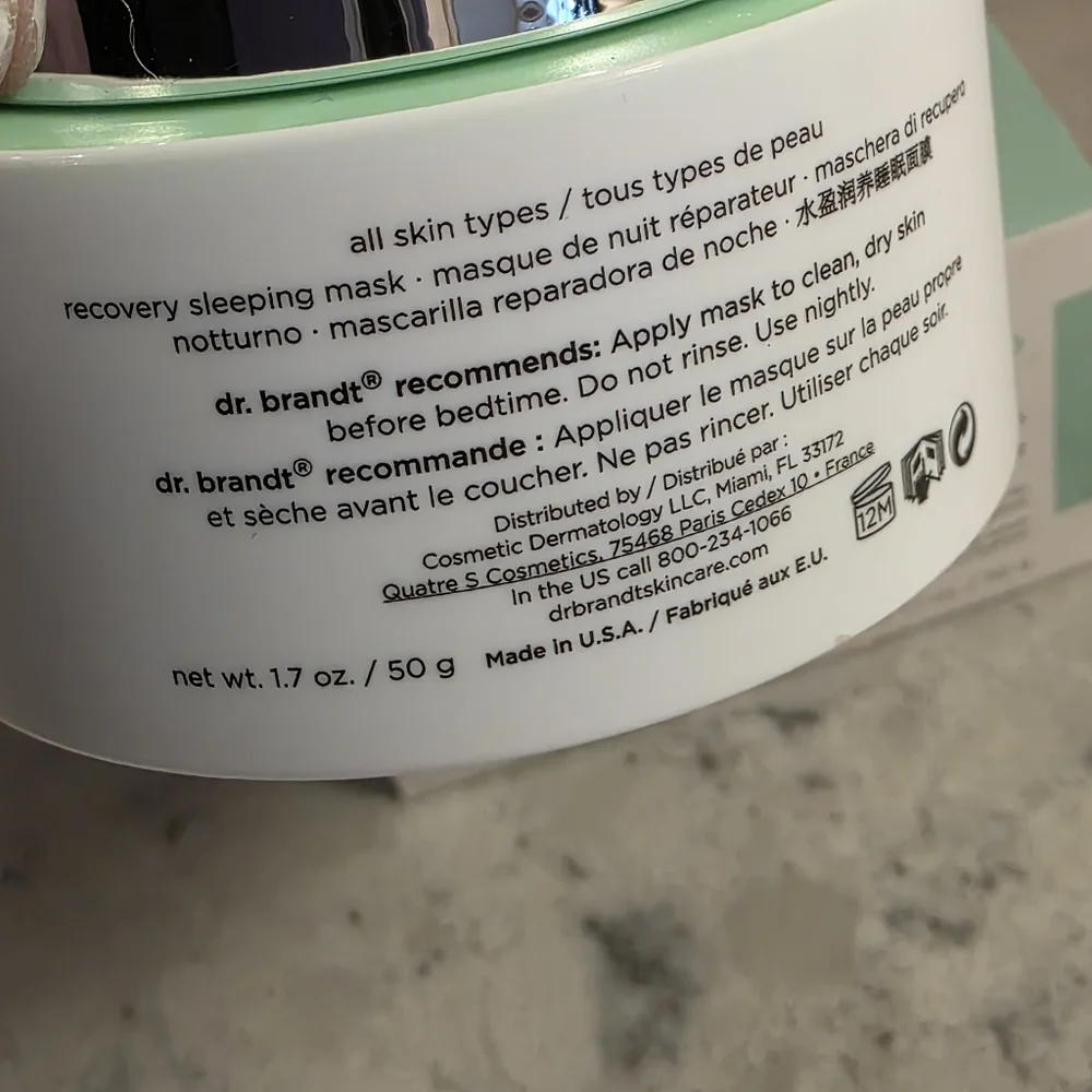 Dr. Brandt Hydro Biotic Recovery Sleeping Mask 1.7 OZ NIB